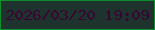 文字の大きさ：5、枠の色：0b8f2c、背景の色：1e322e、文字の色：390632 無料ブログパーツのブログ時計