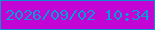 文字の大きさ：1、枠の色：0b90cf、背景の色：c204d4、文字の色：049bd6 無料ブログパーツのブログ時計