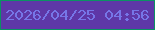 文字の大きさ：3、枠の色：0b9163、背景の色：5e37a7、文字の色：7676e7 無料ブログパーツのブログ時計