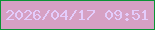 文字の大きさ：2、枠の色：0b9335、背景の色：d6a0c4、文字の色：e3ccfb 無料ブログパーツのブログ時計