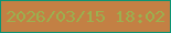 文字の大きさ：5、枠の色：0b9474、背景の色：c38044、文字の色：9bb04f 無料ブログパーツのブログ時計