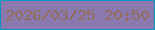 文字の大きさ：1、枠の色：0b95c3、背景の色：8a79ae、文字の色：956c58 無料ブログパーツのブログ時計