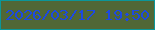文字の大きさ：2、枠の色：0b9699、背景の色：506736、文字の色：1c49e2 無料ブログパーツのブログ時計