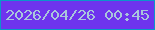 文字の大きさ：4、枠の色：0b96ca、背景の色：6e34ee、文字の色：a9c5dc 無料ブログパーツのブログ時計