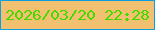 文字の大きさ：5、枠の色：0b9fe2、背景の色：f1c171、文字の色：44da00 無料ブログパーツのブログ時計