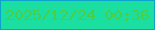 文字の大きさ：4、枠の色：0ba3cb、背景の色：1adfa0、文字の色：4ace46 無料ブログパーツのブログ時計