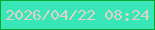 文字の大きさ：4、枠の色：0ba52f、背景の色：38e6b7、文字の色：dfd0c9 無料ブログパーツのブログ時計