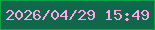 文字の大きさ：5、枠の色：0ba641、背景の色：10674a、文字の色：fda8ec 無料ブログパーツのブログ時計