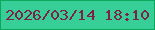 文字の大きさ：3、枠の色：0ba75b、背景の色：37cf97、文字の色：7d2249 無料ブログパーツのブログ時計