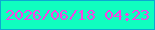 文字の大きさ：5、枠の色：0ba9d1、背景の色：10febf、文字の色：f941e3 無料ブログパーツのブログ時計