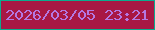 文字の大きさ：3、枠の色：0bab8e、背景の色：a81744、文字の色：b478e2 無料ブログパーツのブログ時計