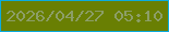 文字の大きさ：2、枠の色：0babde、背景の色：697f03、文字の色：8c9e67 無料ブログパーツのブログ時計