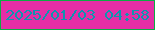 文字の大きさ：3、枠の色：0bac44、背景の色：e52ea6、文字の色：0f95af 無料ブログパーツのブログ時計