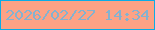 文字の大きさ：1、枠の色：0bace5、背景の色：fda285、文字の色：84b2d0 無料ブログパーツのブログ時計