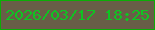 文字の大きさ：2、枠の色：0bae05、背景の色：685e47、文字の色：0fc422 無料ブログパーツのブログ時計