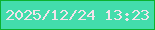 文字の大きさ：4、枠の色：0bb22f、背景の色：43ddac、文字の色：f2e3eb 無料ブログパーツのブログ時計