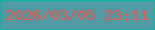 文字の大きさ：1、枠の色：0bb2a0、背景の色：509ba4、文字の色：f2514a 無料ブログパーツのブログ時計