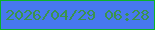 文字の大きさ：4、枠の色：0bb328、背景の色：4778ef、文字の色：3b944c 無料ブログパーツのブログ時計