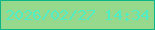 文字の大きさ：3、枠の色：0bb588、背景の色：96d98c、文字の色：4eedc4 無料ブログパーツのブログ時計