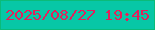 文字の大きさ：1、枠の色：0bbb79、背景の色：07c7a6、文字の色：e3205b 無料ブログパーツのブログ時計