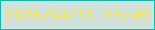 文字の大きさ：1、枠の色：0bbcac、背景の色：d1e2dd、文字の色：f6e757 無料ブログパーツのブログ時計