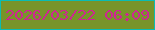 文字の大きさ：1、枠の色：0bbcb3、背景の色：78942a、文字の色：ce2692 無料ブログパーツのブログ時計