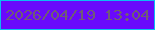文字の大きさ：1、枠の色：0bbcf3、背景の色：6909fc、文字の色：705c75 無料ブログパーツのブログ時計