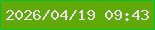 文字の大きさ：3、枠の色：0bbd27、背景の色：61a907、文字の色：eddde3 無料ブログパーツのブログ時計