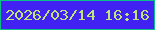 文字の大きさ：2、枠の色：0bc085、背景の色：4122f2、文字の色：bde67c 無料ブログパーツのブログ時計