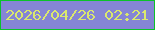 文字の大きさ：4、枠の色：0bc22a、背景の色：8585d5、文字の色：dae86e 無料ブログパーツのブログ時計