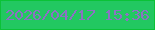 文字の大きさ：2、枠の色：0bc237、背景の色：22c861、文字の色：8c71c3 無料ブログパーツのブログ時計