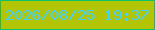 文字の大きさ：1、枠の色：0bc26b、背景の色：b2c504、文字の色：42d2fd 無料ブログパーツのブログ時計