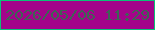 文字の大きさ：1、枠の色：0bc277、背景の色：a3048a、文字の色：3e6355 無料ブログパーツのブログ時計