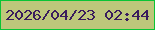 文字の大きさ：1、枠の色：0bc435、背景の色：bec77b、文字の色：3a1c5d 無料ブログパーツのブログ時計
