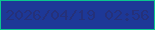 文字の大きさ：4、枠の色：0bc58f、背景の色：1d3897、文字の色：25317a 無料ブログパーツのブログ時計