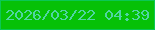 文字の大きさ：4、枠の色：0bc755、背景の色：06c107、文字の色：4fd5a3 無料ブログパーツのブログ時計