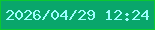 文字の大きさ：5、枠の色：0bc831、背景の色：09a66b、文字の色：9cfefe 無料ブログパーツのブログ時計