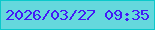 文字の大きさ：3、枠の色：0bc9cb、背景の色：65d8dd、文字の色：431af6 無料ブログパーツのブログ時計