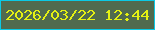 文字の大きさ：3、枠の色：0bc9e5、背景の色：506a4e、文字の色：e5f013 無料ブログパーツのブログ時計