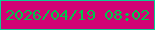 文字の大きさ：5、枠の色：0bcd92、背景の色：d10275、文字の色：00c54b 無料ブログパーツのブログ時計