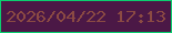 文字の大きさ：4、枠の色：0bce6f、背景の色：4b1846、文字の色：8b4a43 無料ブログパーツのブログ時計