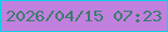文字の大きさ：5、枠の色：0bd1e5、背景の色：c17fde、文字の色：377d69 無料ブログパーツのブログ時計