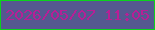 文字の大きさ：1、枠の色：0bd21d、背景の色：555890、文字の色：b71f96 無料ブログパーツのブログ時計