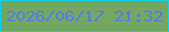 文字の大きさ：5、枠の色：0bd3ec、背景の色：73a760、文字の色：547df4 無料ブログパーツのブログ時計