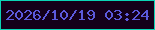 文字の大きさ：1、枠の色：0bd4b6、背景の色：14001a、文字の色：5c5adc 無料ブログパーツのブログ時計