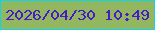 文字の大きさ：3、枠の色：0bd6ed、背景の色：92b760、文字の色：471cc2 無料ブログパーツのブログ時計