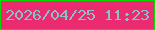 文字の大きさ：4、枠の色：0bd803、背景の色：eb2b70、文字の色：89c3c7 無料ブログパーツのブログ時計