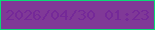 文字の大きさ：1、枠の色：0bd976、背景の色：803997、文字の色：752998 無料ブログパーツのブログ時計