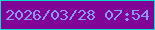文字の大きさ：1、枠の色：0bddcb、背景の色：800596、文字の色：8c98f4 無料ブログパーツのブログ時計