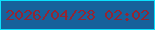 文字の大きさ：2、枠の色：0be0fc、背景の色：16619b、文字の色：932533 無料ブログパーツのブログ時計